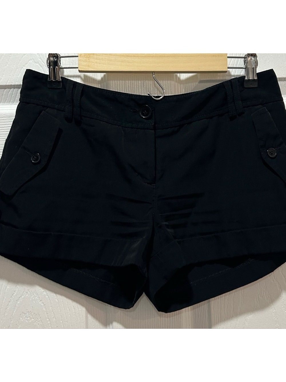 #2 Express Women’s Black Cargo Shorts Size 4 Casual Polyester Pockets Basics